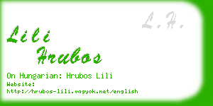 lili hrubos business card